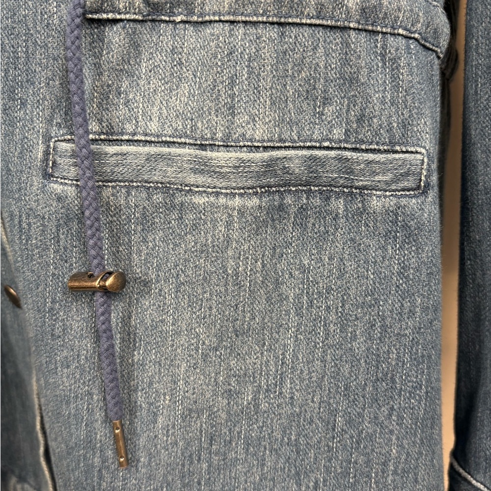 DG2 Diana Gilman Blue Jean Anorak Jacket with Pockets, 1X - Picture 7 of 9